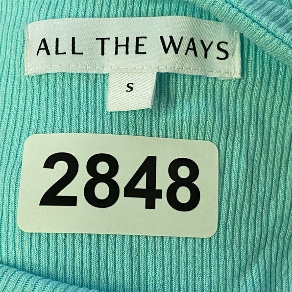 ALL THE WAYS Talia Open Back Zip Dress - Aqua - Picture 9 of 9